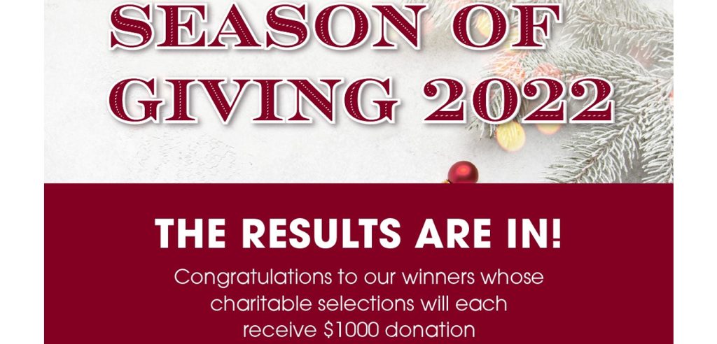 Season of Giving Winners - 2022